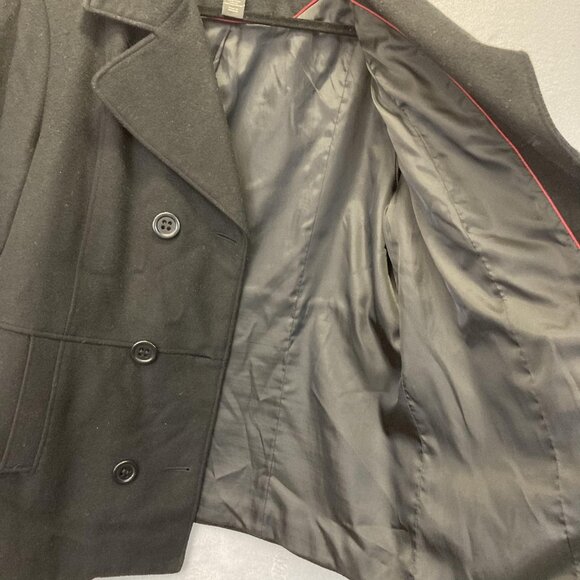 Lane Bryant Double Breasted Peacoat Womens 3X 22/24 Plus Black Wool Jacket Lined - Picture 16 of 16